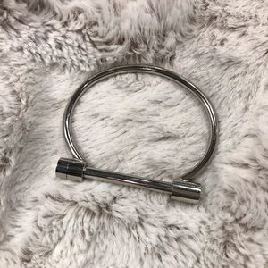 The Styled Collection Silver Screw & Lock Bracelet